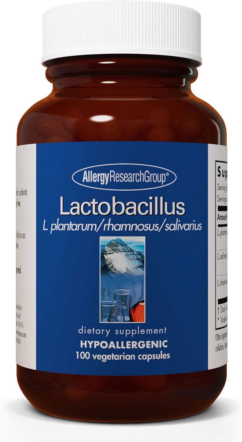 Lactobacillus Probiotic Supplement for Digestive and Gut Health - Vegetarian Capsules for Men and Women - 100 Count