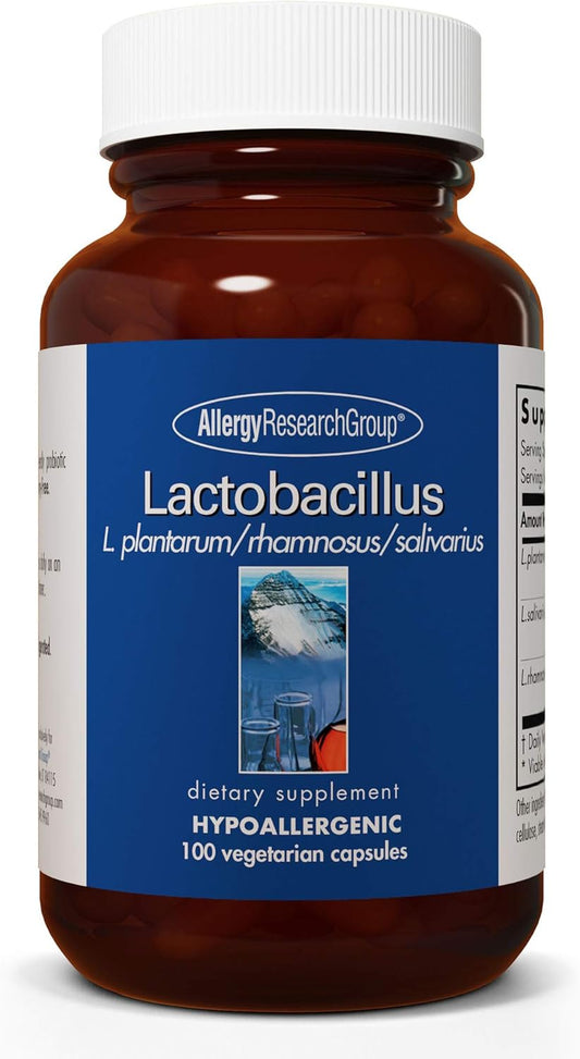 Lactobacillus Probiotic Supplement for Digestive and Gut Health - Vegetarian Capsules for Men and Women - 100 Count
