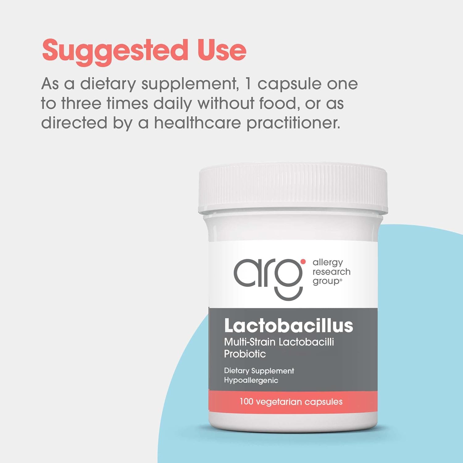 Lactobacillus Probiotic Supplement for Digestive and Gut Health - Vegetarian Capsules for Men and Women - 100 Count