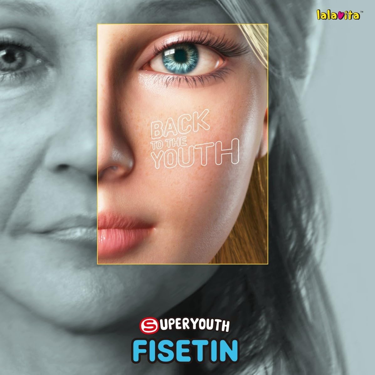 lalavita SuperYouth Fisetin 100mg Capsules - High-Potency Antioxidant Supplement for 90 Days of Health Support
