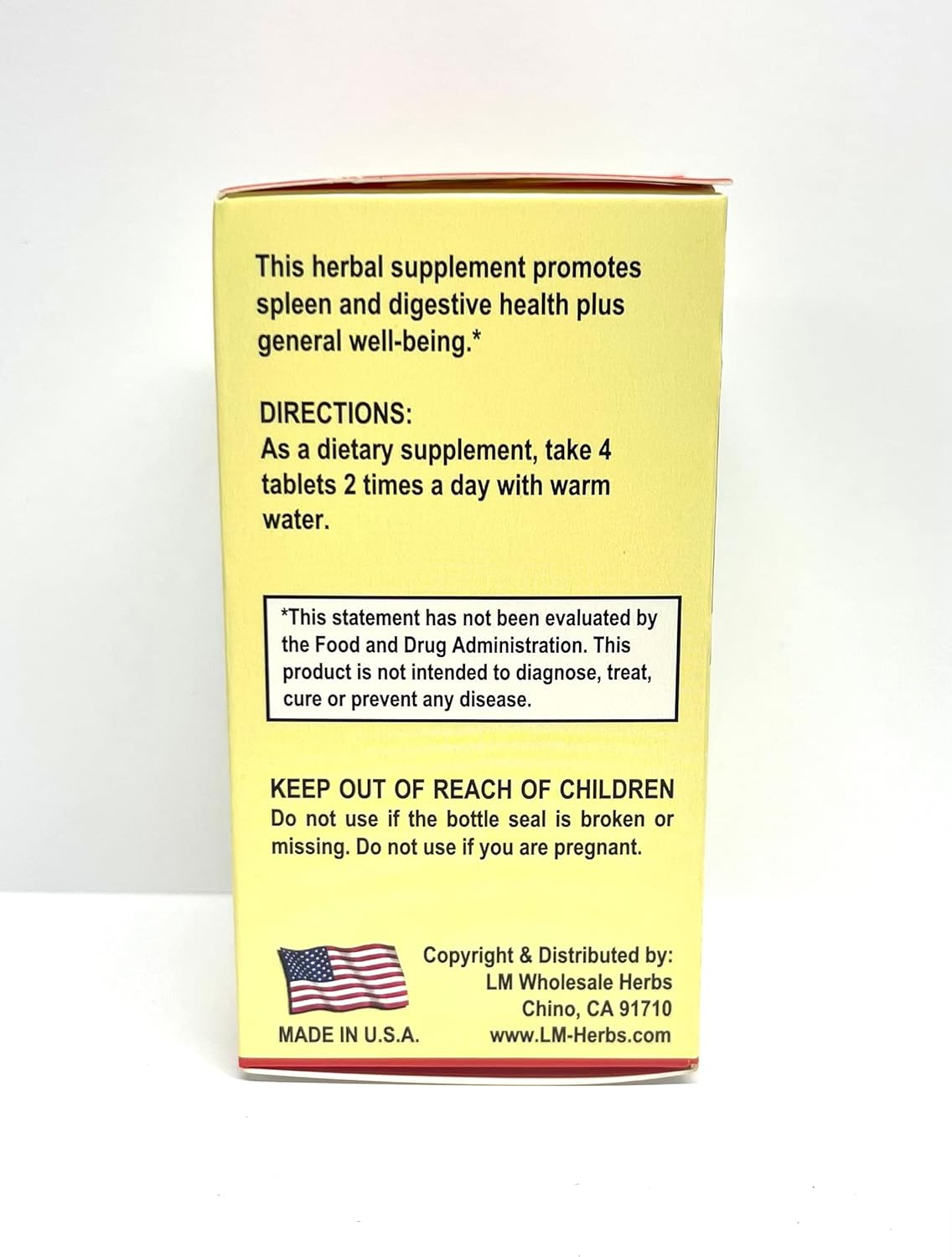 Lao Wei Codonopsis Root Combo Supplement for Spleen & Digestive Health - 500mg 80 Tablets USA Made