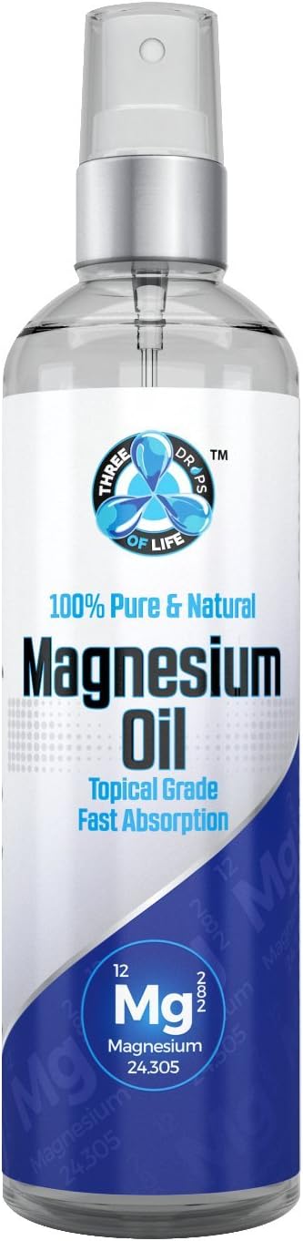 Large 8 fl oz Pure Magnesium Oil Spray - 100% Natural USP Grade, Zechstein Seabed Source, No Added Minerals - Official Zechstein Inside Distributor