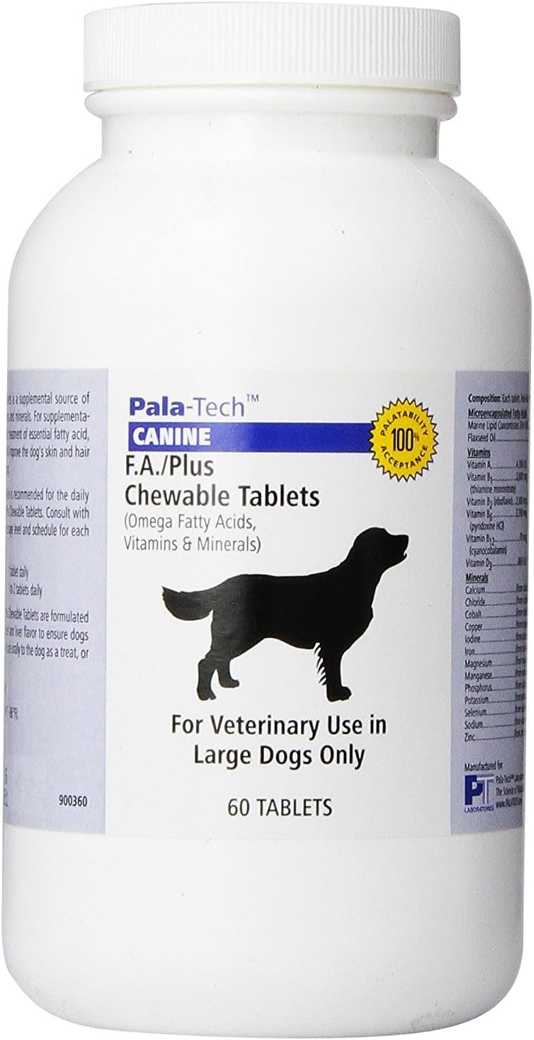 Large Dog 60 Count Pala-Tech Pala-Tech F/A Plus Chew Tabs