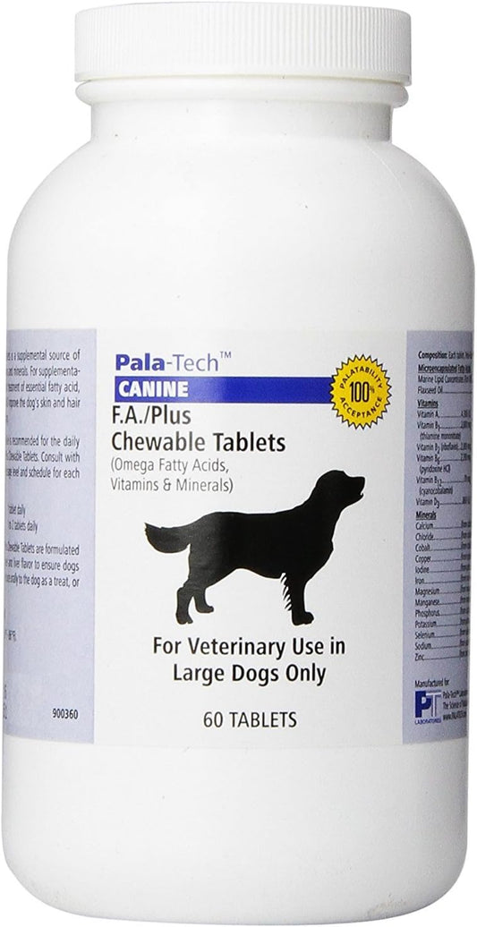 Large Dog 60 Count Pala-Tech Pala-Tech F/A Plus Chew Tabs