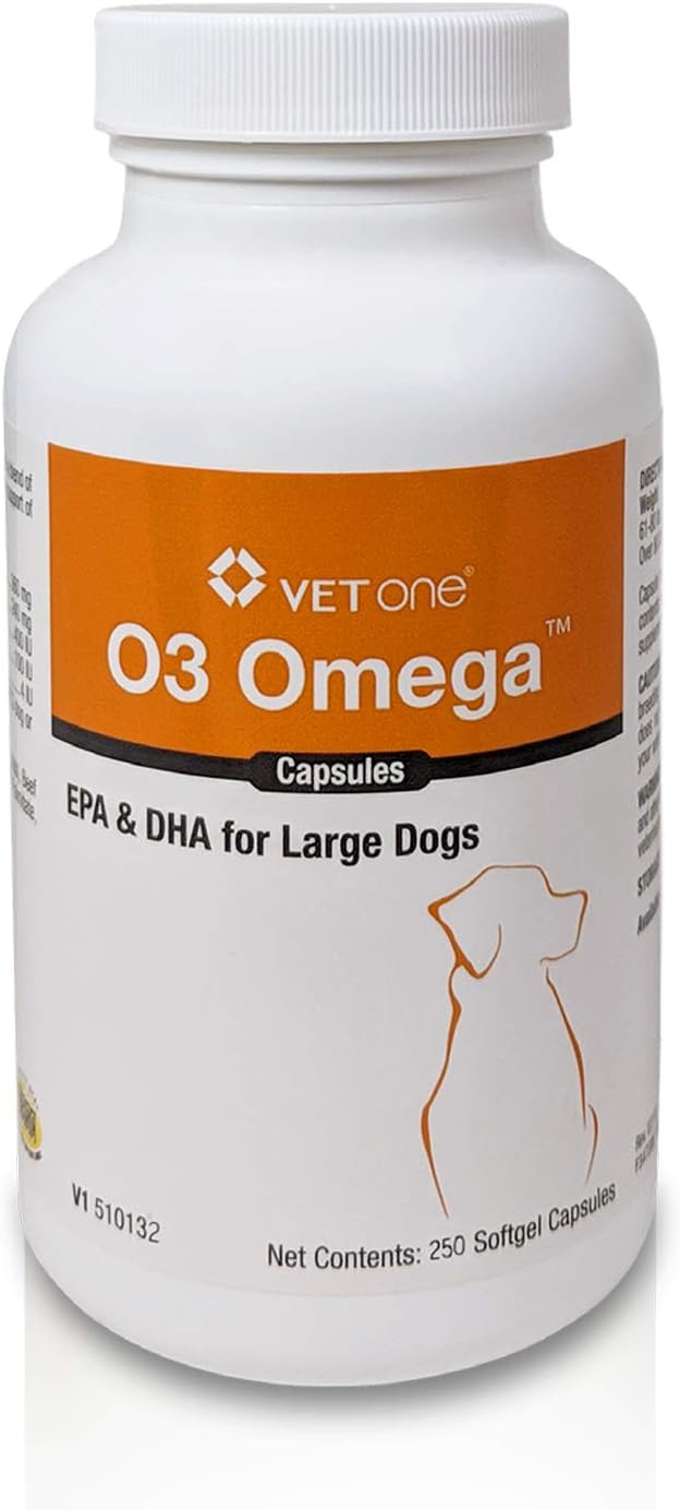 Large Dog Omega 3 Fatty Acid Capsules for Immune & Joint Health - 250 Count