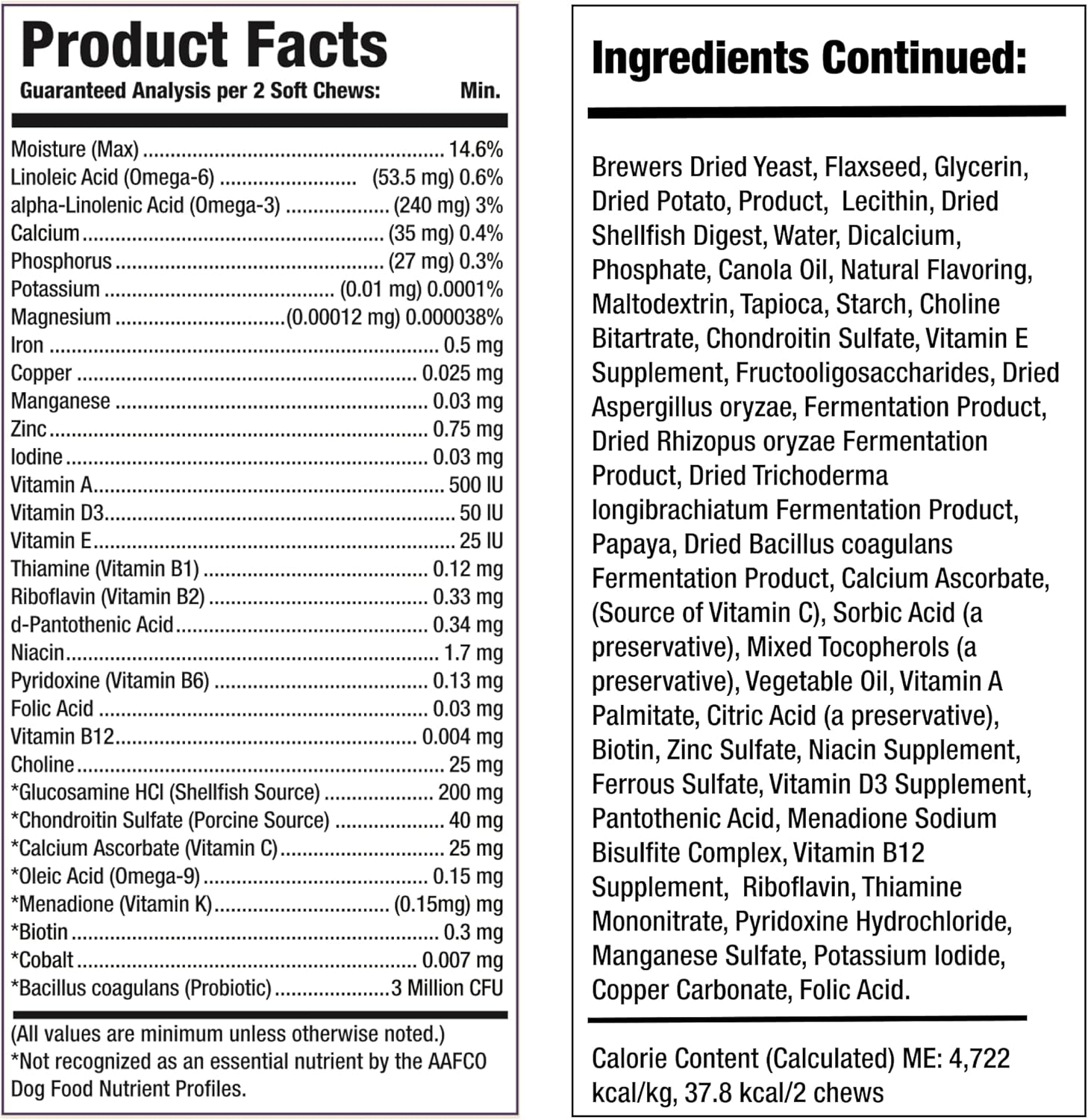 Larry's 8-in-1 Multivitamin Dog Supplement | Heart, Digestion, Liver, Skin, Coat, & Joint Support | Vitamins, Minerals, Omegas, & Glucosamine Chondroitin | 120 Soft Chews