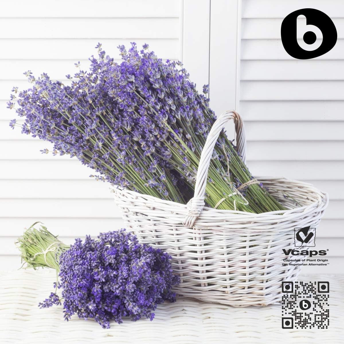 Lavender Capsules for Anxiety & Stress Relief - Natural Calming Supplement - GMO-Free, Gluten-Free - 90 Vegan Capsules