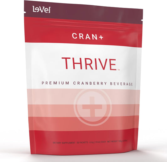 Le-Vel Thrive Cran+ Herbal Supplement Powder for Urinary Tract Health - D-Mannose, Cranberry, Apple Cider Vinegar & Antioxidants - 30 Packets