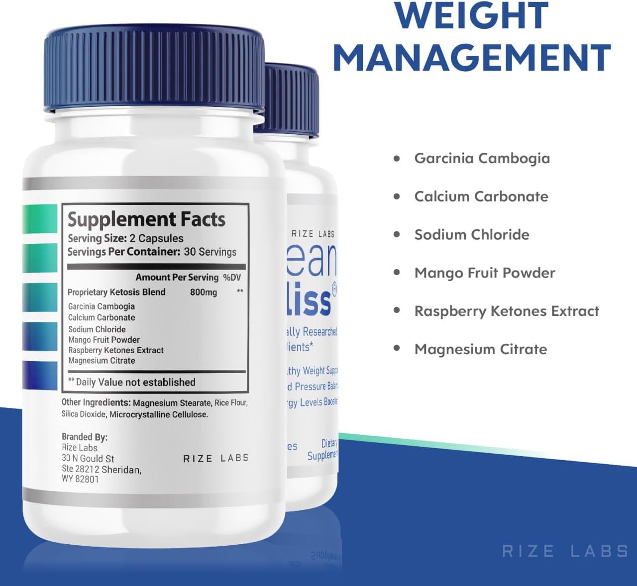 Lean Bliss Slimming Formula Pills - 5 Pack for Natural Weight Management & Metabolism Support