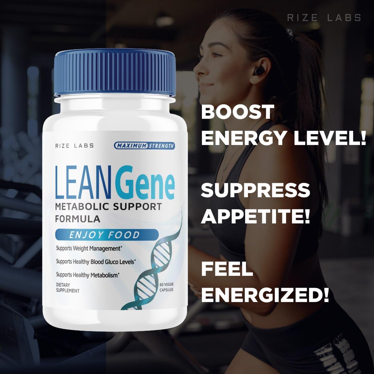 Lean Gene Metabolic Support Formula - Maximum Strength Capsules for Advanced Weight Loss - All-Natural LeanGene Supplement (60 Capsules)
