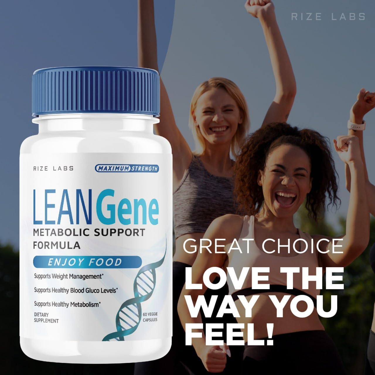 Lean Gene Metabolic Support Formula - Maximum Strength Capsules for Advanced Weight Loss - All-Natural LeanGene Supplement (60 Capsules)