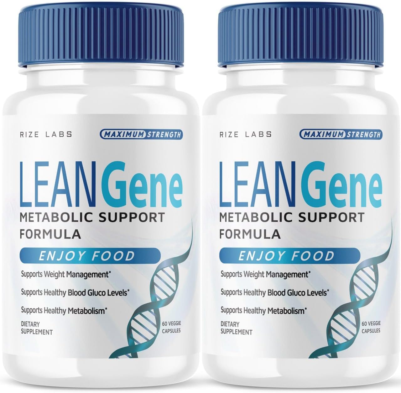 Lean Gene Supplement 2 Pack - Metabolic Support Formula for Advanced Weight Loss - Maximum Strength Capsules - All-Natural Pills (120 Capsules)