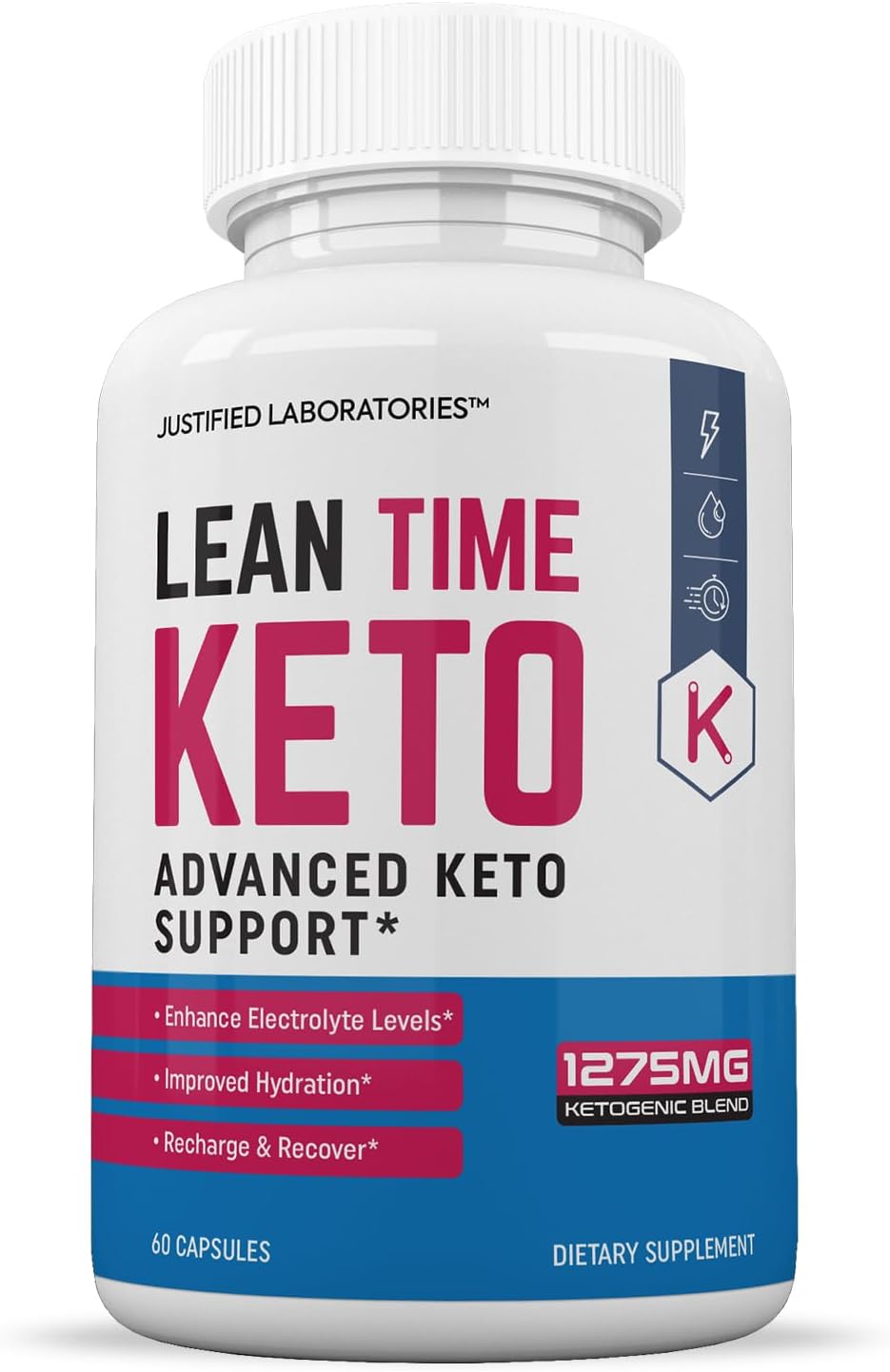 Lean Time Keto Pills 1275MG (2 Pack) with Apple Cider Vinegar & Green Tea - 120 Capsules