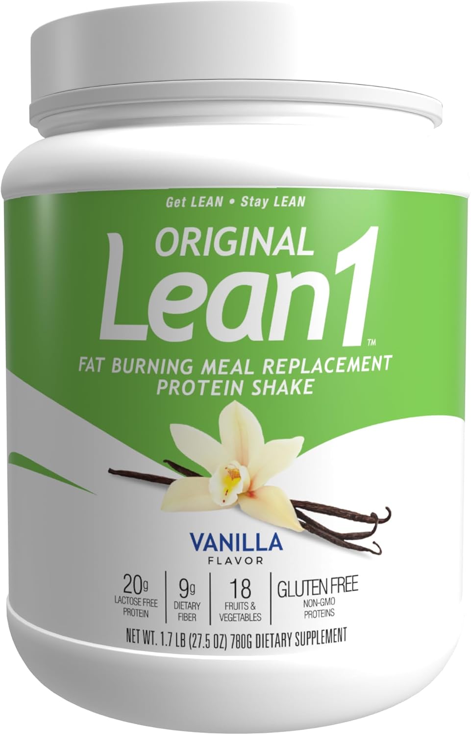 Lean1 Vanilla Flavor Meal Replacement Shake - Best for Weight Loss & Muscle Support