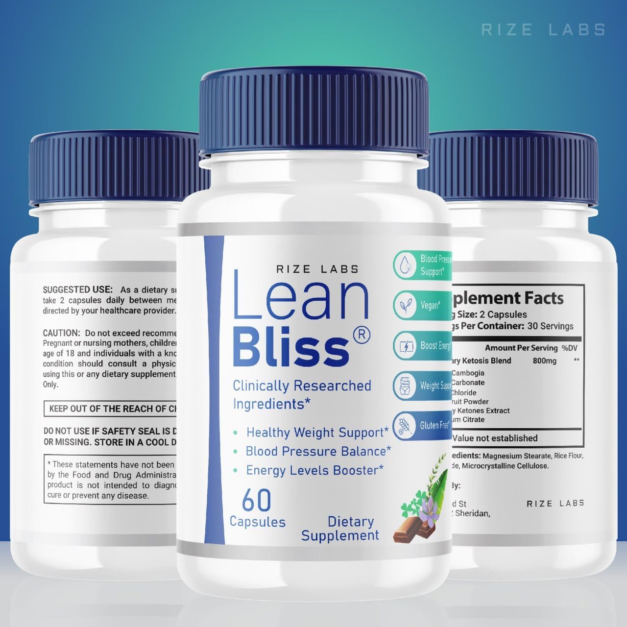 LeanBliss Weight Loss Pills with Advanced Metabolism Formula - 60 Capsules