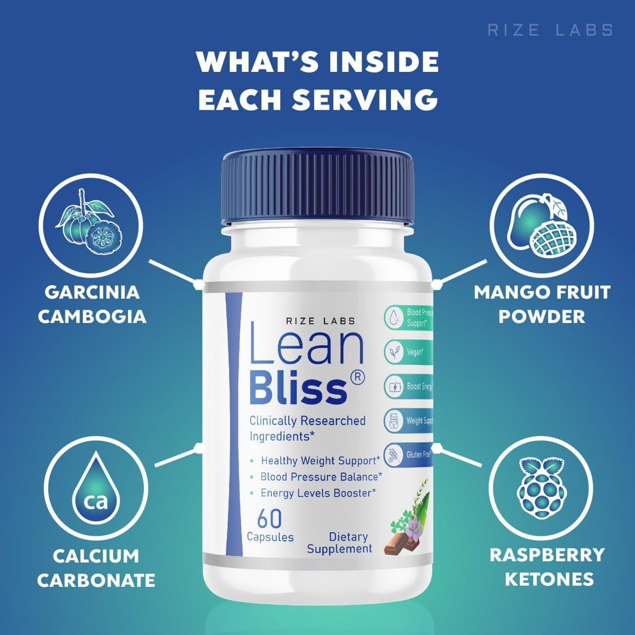LeanBliss Weight Loss Pills with Advanced Metabolism Formula - 60 Capsules