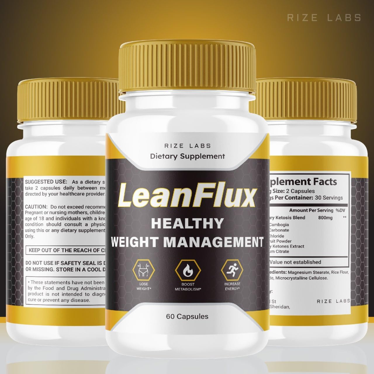LeanFlux Weight Loss Supplement Pills - Increase BAT Levels, Non-GMO Easy to Swallow Capsules for Burning Fat - Leanflux Reviews
