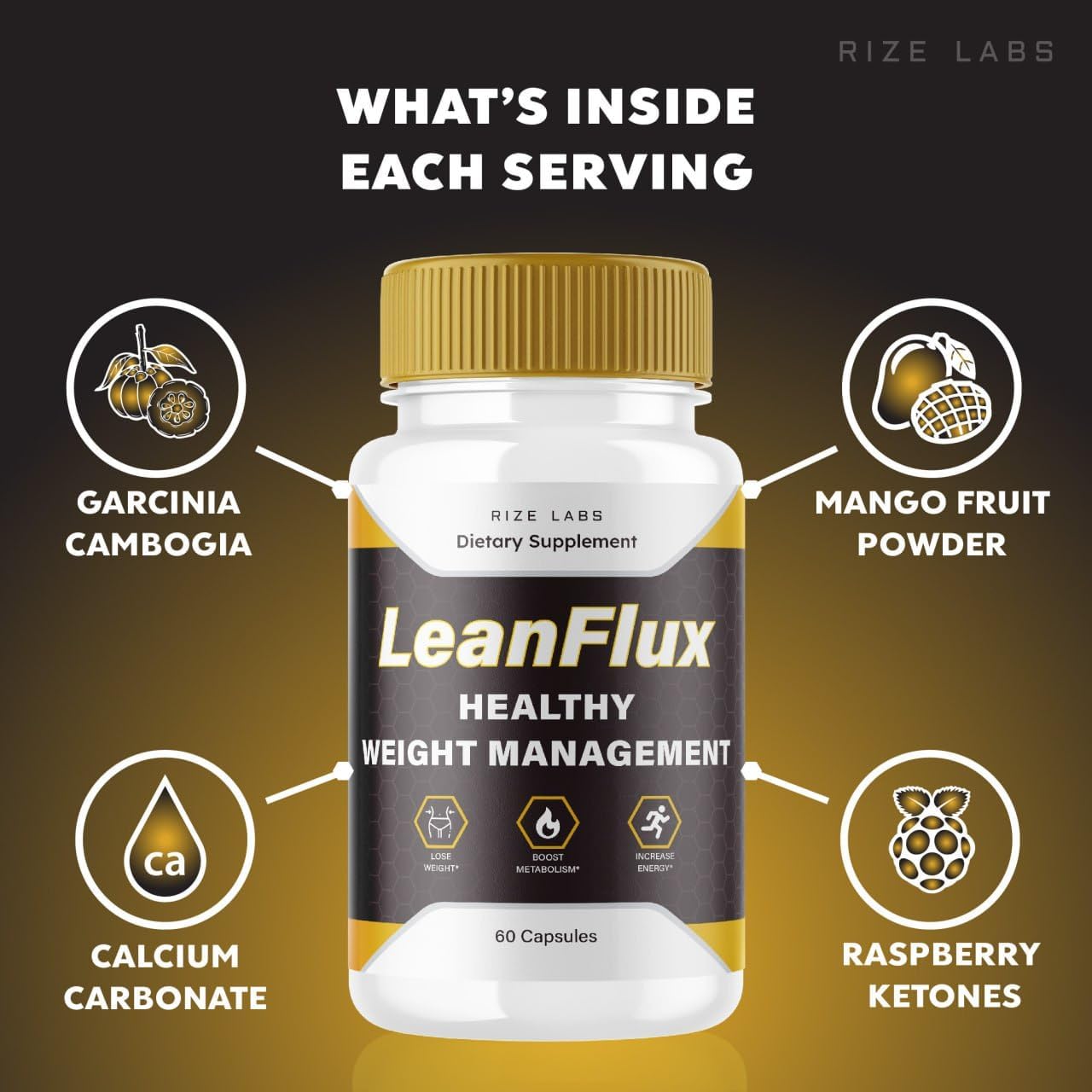 LeanFlux Weight Loss Supplement Pills - Increase BAT Levels, Non-GMO Easy to Swallow Capsules for Burning Fat - Leanflux Reviews