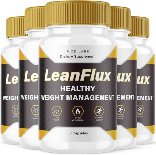 LeanFlux Weight Loss Supplement Pills (5 Pack, 300 Capsules) - Increase BAT Levels, Non-GMO Easy to Swallow, Burn Fat, Leanflux Reviews