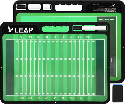 LEAP Coach Board Premium Tactical Clipboard with Full & Half Court Dry Erase Marker - Ideal for Basketball, Baseball, Soccer, Football, Hockey