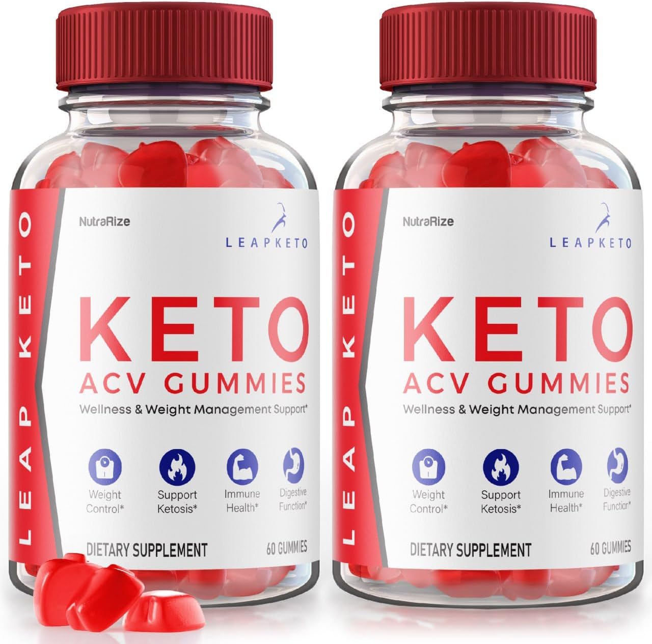 Leap Keto ACV Gummies - Advanced Slimming Formula Formula (2 Pack, 120 Gummies)