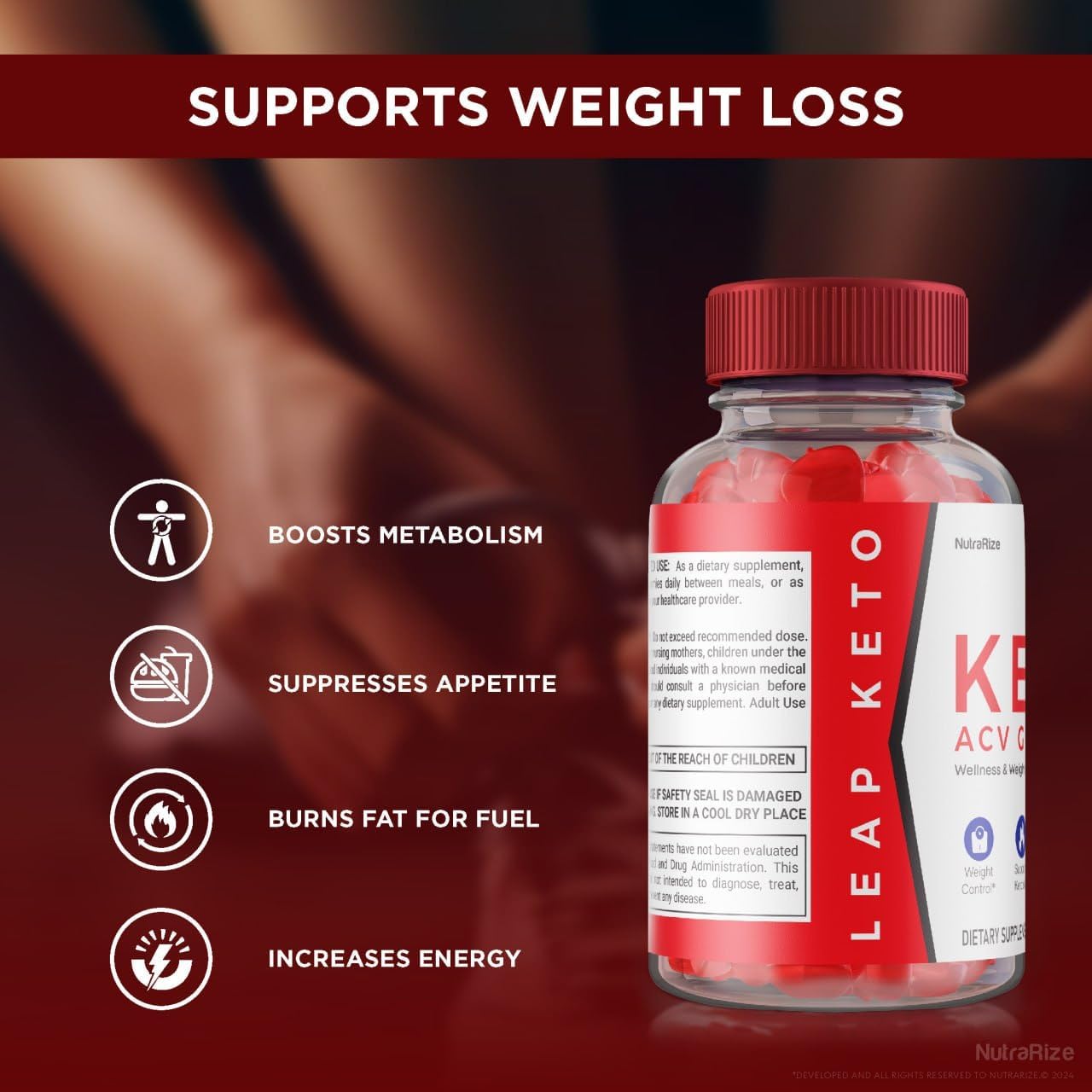 Leap Keto ACV Gummies - Advanced Slimming Formula Formula (2 Pack, 120 Gummies)