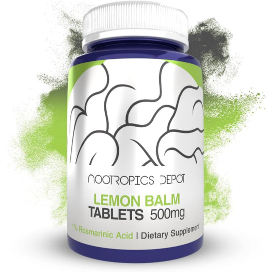 Lemon Balm Extract Tablets | 500mg | 120 Count | Nootropics Depot 10:1 Water Ethanol Extract