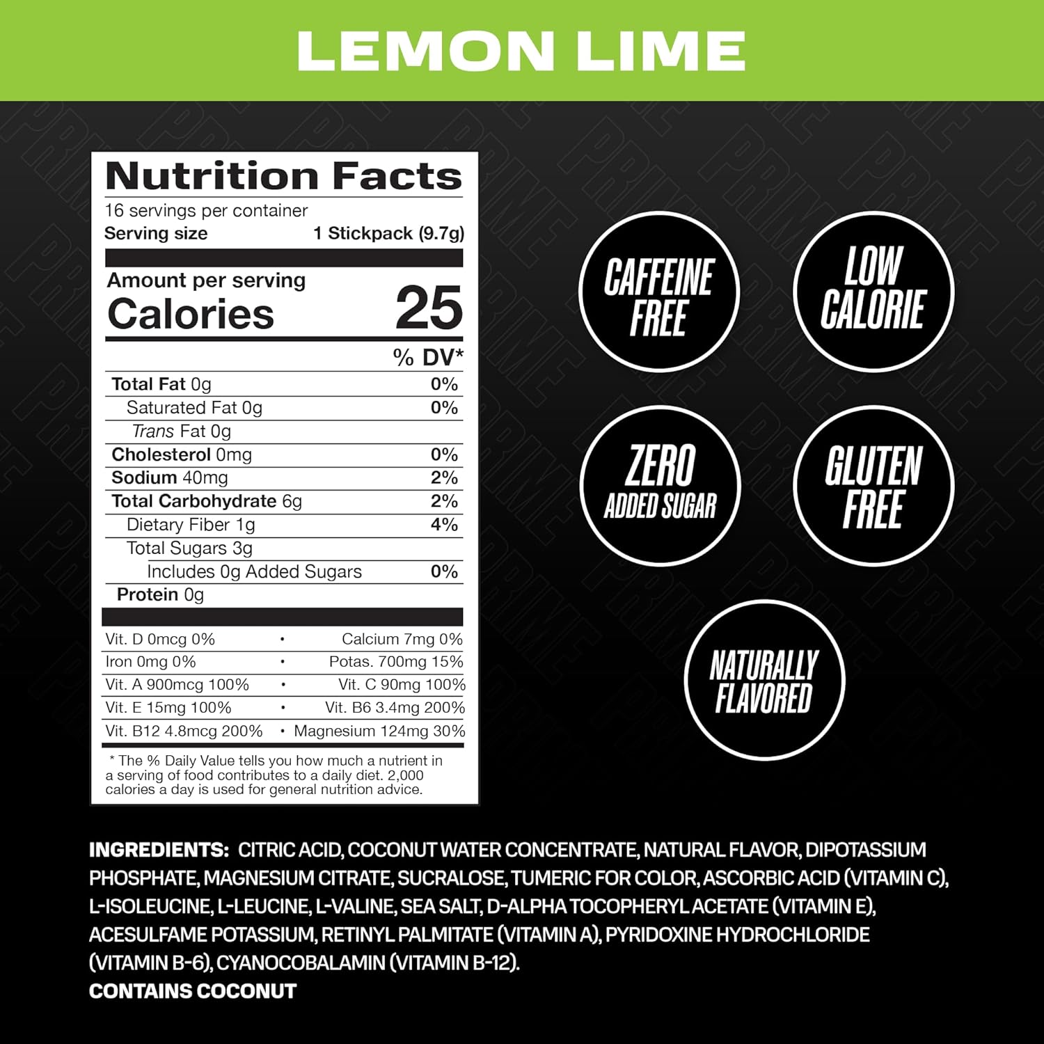 Lemon Lime Hydration Powder Sticks - 48 Pack, Low Sugar, Caffeine-Free, Vegan Formula for Electrolyte Boost On The Go