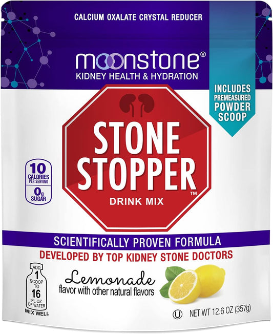 Lemonade Moonstone Stone Stopper Drink Mix - Kidney Stone Prevention & Calcium Oxalate Protection - 30 Day Supply