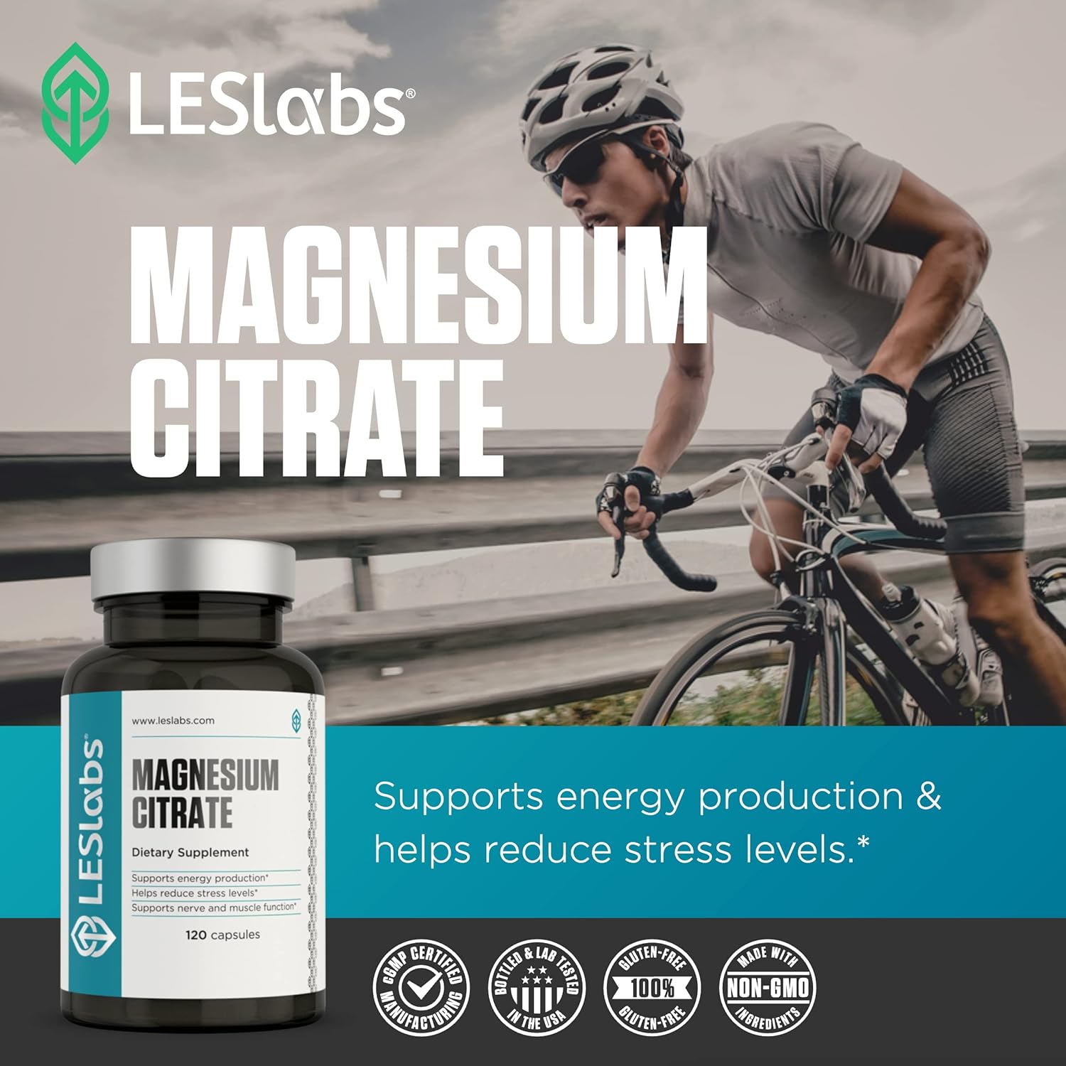 LES Labs Cortisol Manager and Magnesium Bundle for Relaxation and Sleep Support
