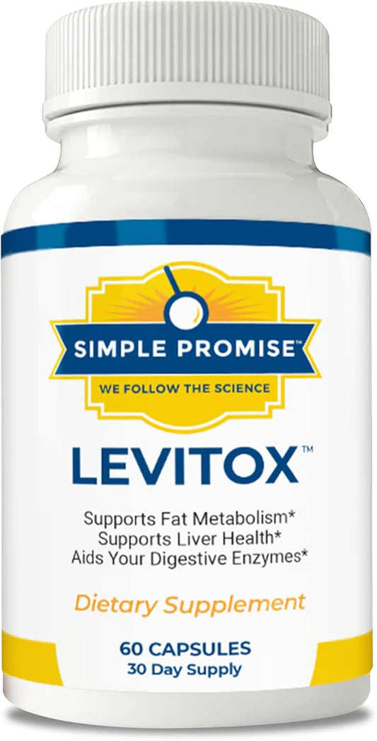 Levitox: Advanced Weight and Liver Support Supplement with Digestive Enzymes - 60 Capsules