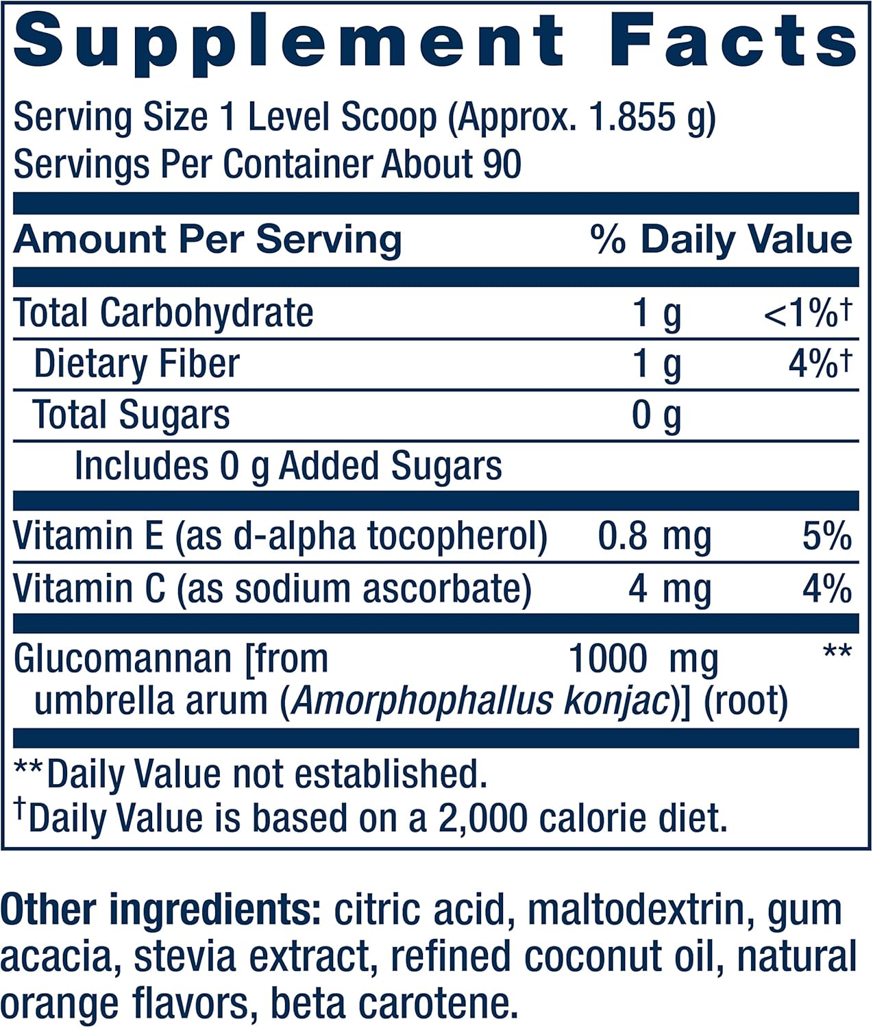 Life Extension Easy Fiber with Glucomannan for Regularity, Digestion & Heart Health - Vegetarian, Non-GMO, Gluten & Sugar Free - 167g