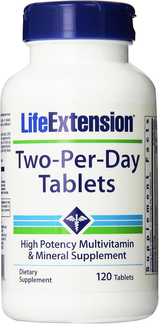 Life Extension Two Per Day Supplement - 120 Tablets for Daily Health & Wellness