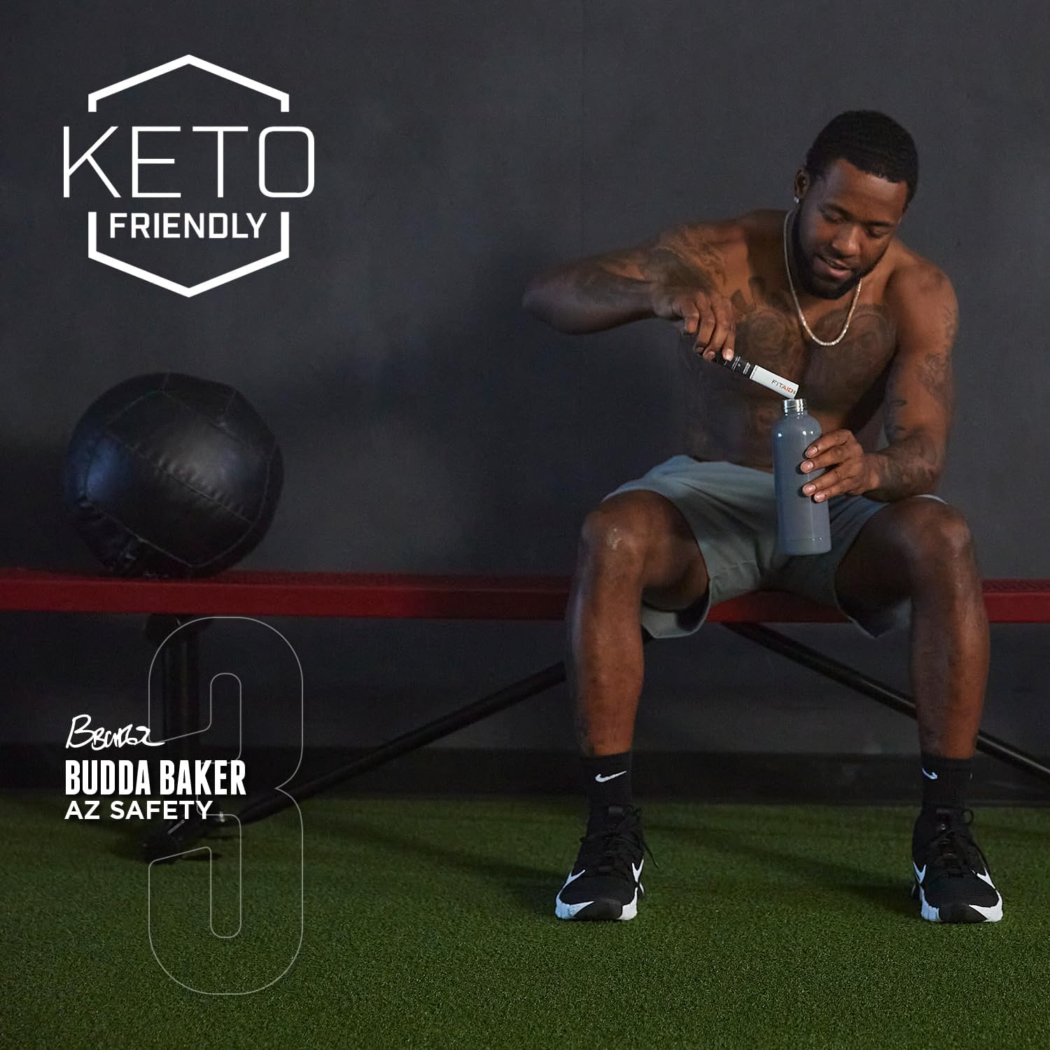 LIFEAID FITAID GO ZERO SUGAR Hydration Packets with BCAAs, Glucosamine, and Electrolytes - Keto-Friendly, Vegan, Gluten-Free, 5 calories, 14 Pack