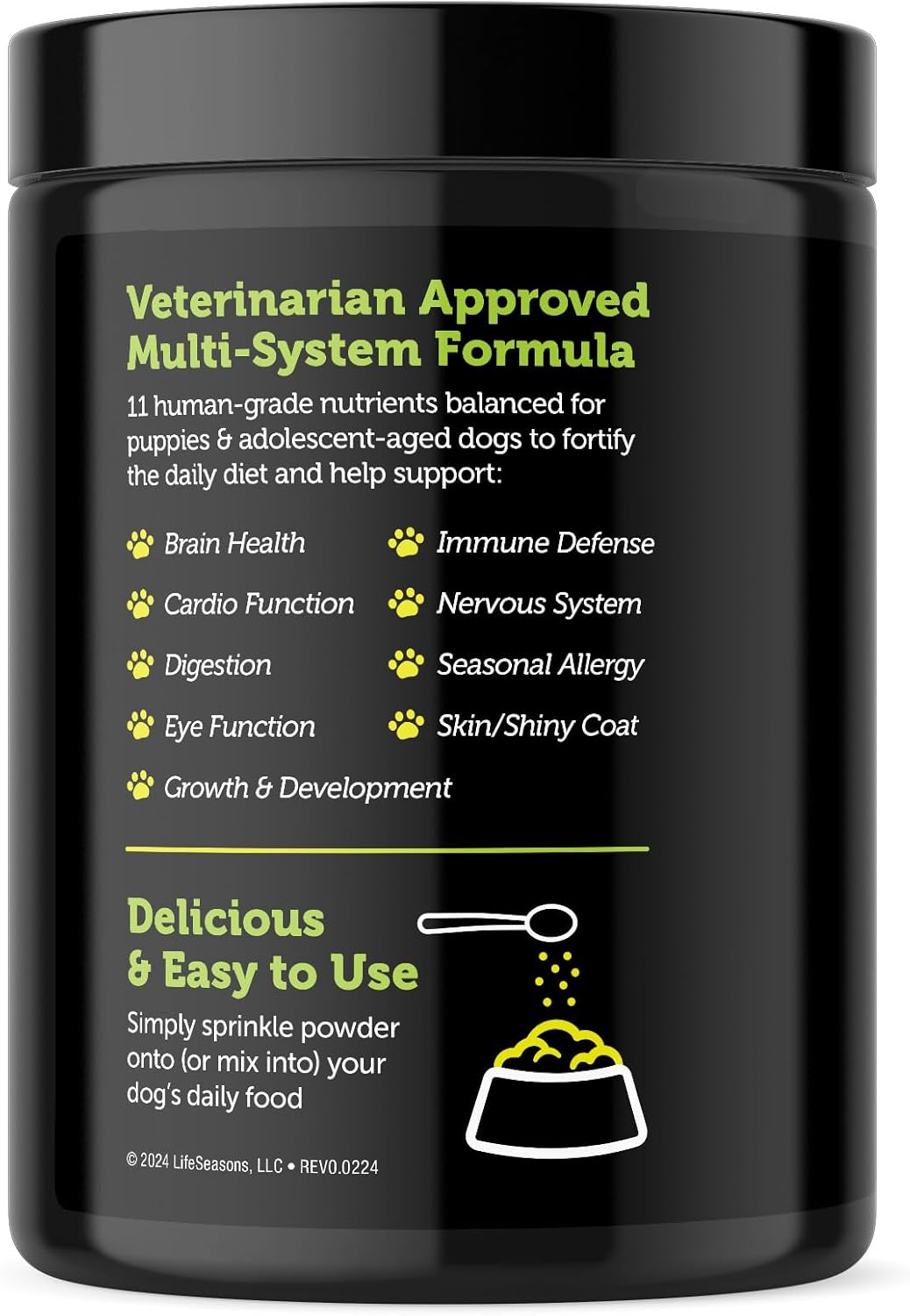 LifeStages Pet Nutrition Puppy Formula for Dog Weight Gain, Muscle & Joint Development, Healthy Skin & Coat | Omega 3 & 6, Spirulina, Vitamin B6 & Probiotics - Vet Approved