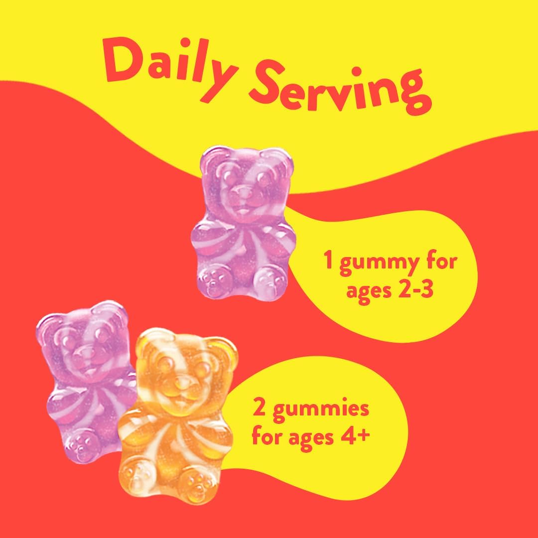 Lil Critters Calcium + D3 Daily Gummy Supplement for Kids - Bone Support - Orange, Strawberry, Cherry - 150 Gummies