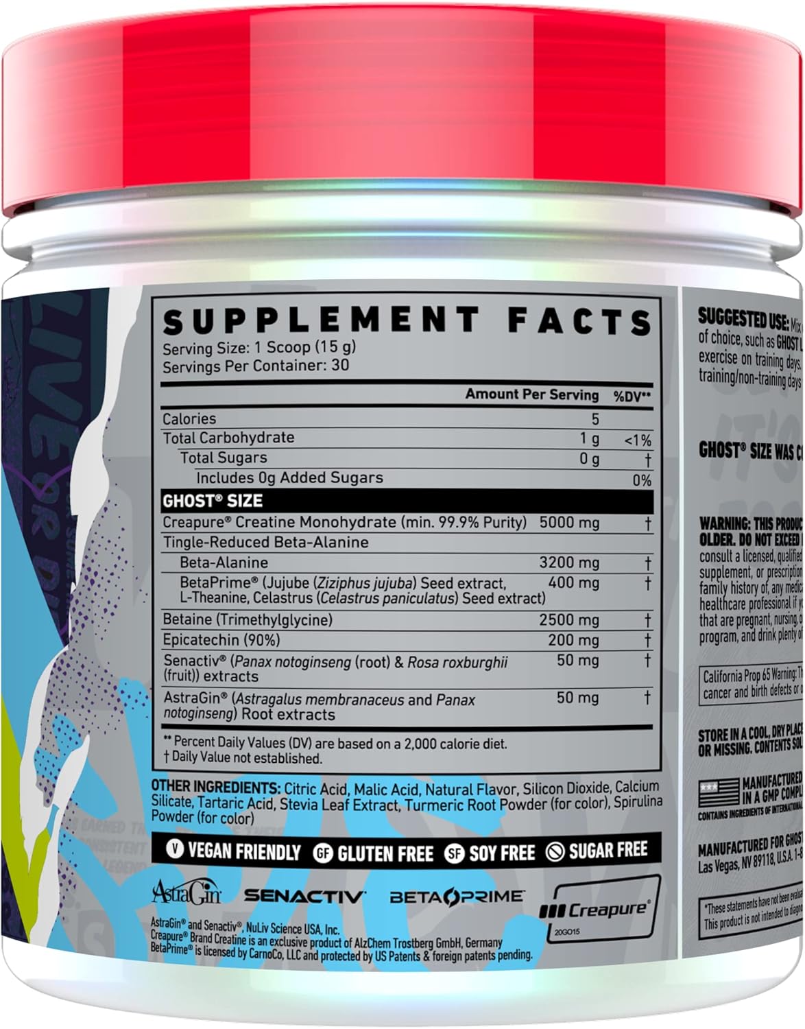 Lime Muscle Builder Supplement for Muscle Growth & Strength - 30 Servings, Creatine, Betaine, Beta-Alanine - Sugar & Gluten-Free, Vegan - Men & Women