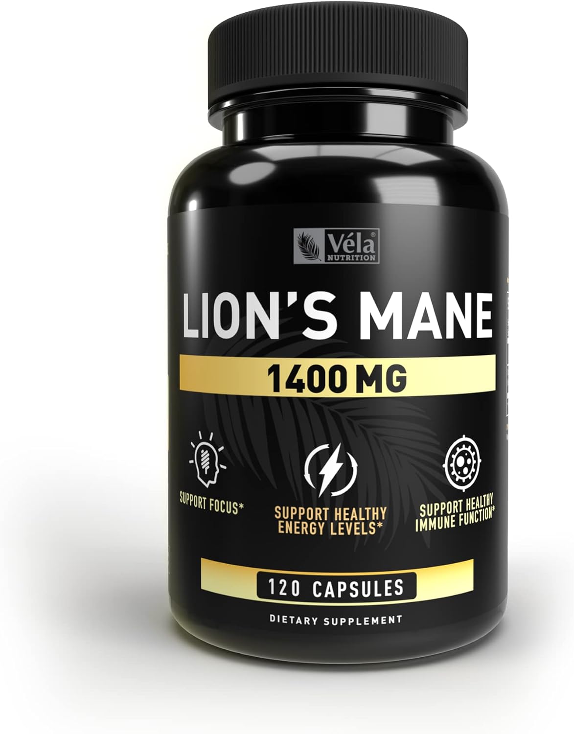 Lion's Mane Mushroom Capsules 1500mg - Focus, Energy, Immune Support - 120 Count - Non-GMO, Third-Party Tested