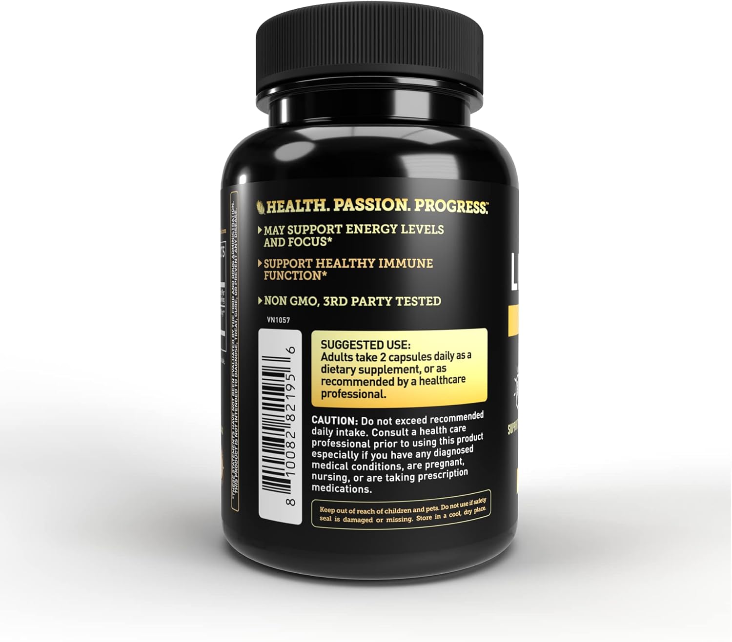 Lion's Mane Mushroom Capsules 1500mg - Focus, Energy, Immune Support - 120 Count - Non-GMO, Third-Party Tested