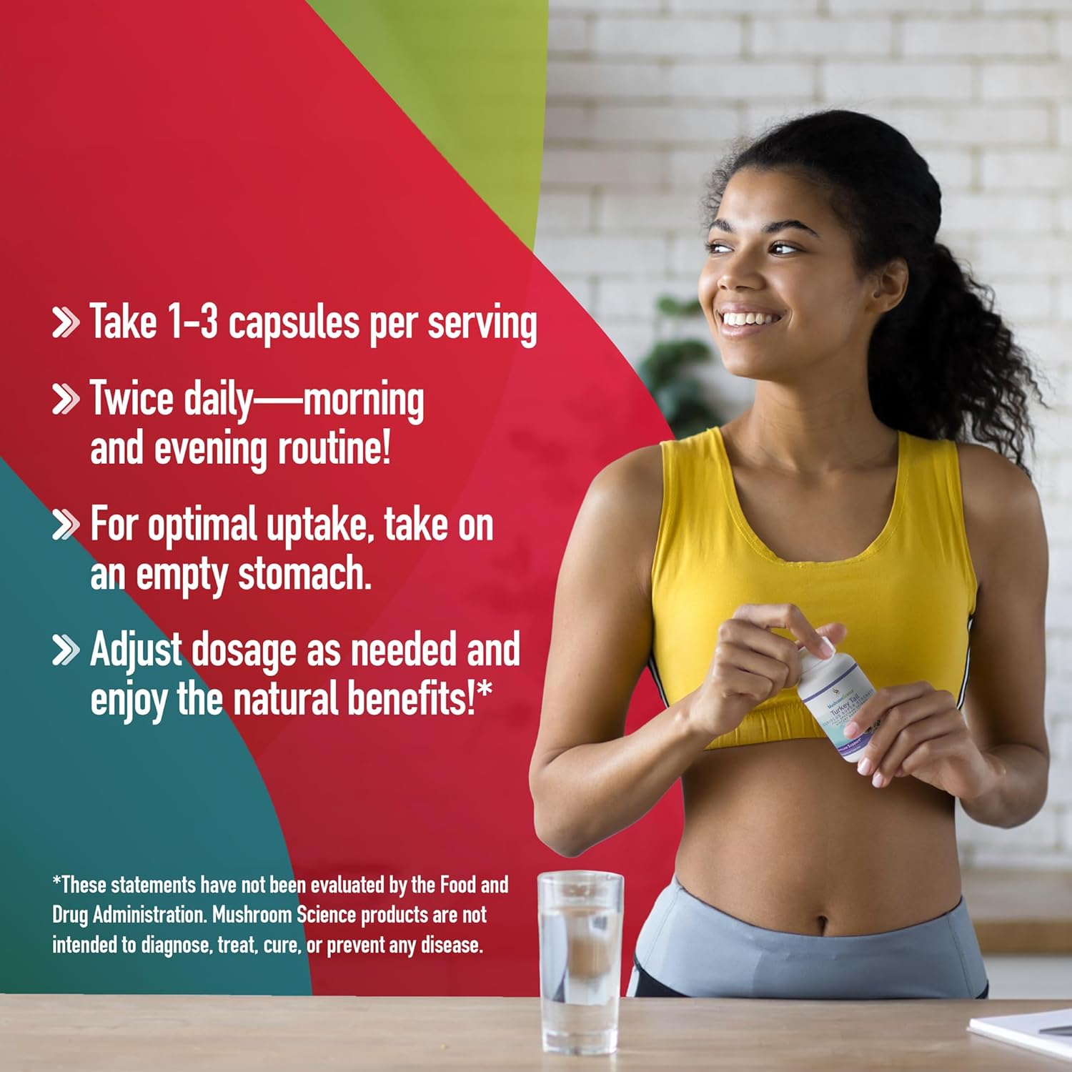 Lions Mane Mushroom Capsules for Memory & Concentration Support - 90 CT, Vegetarian Full Spectrum Extract Supplement