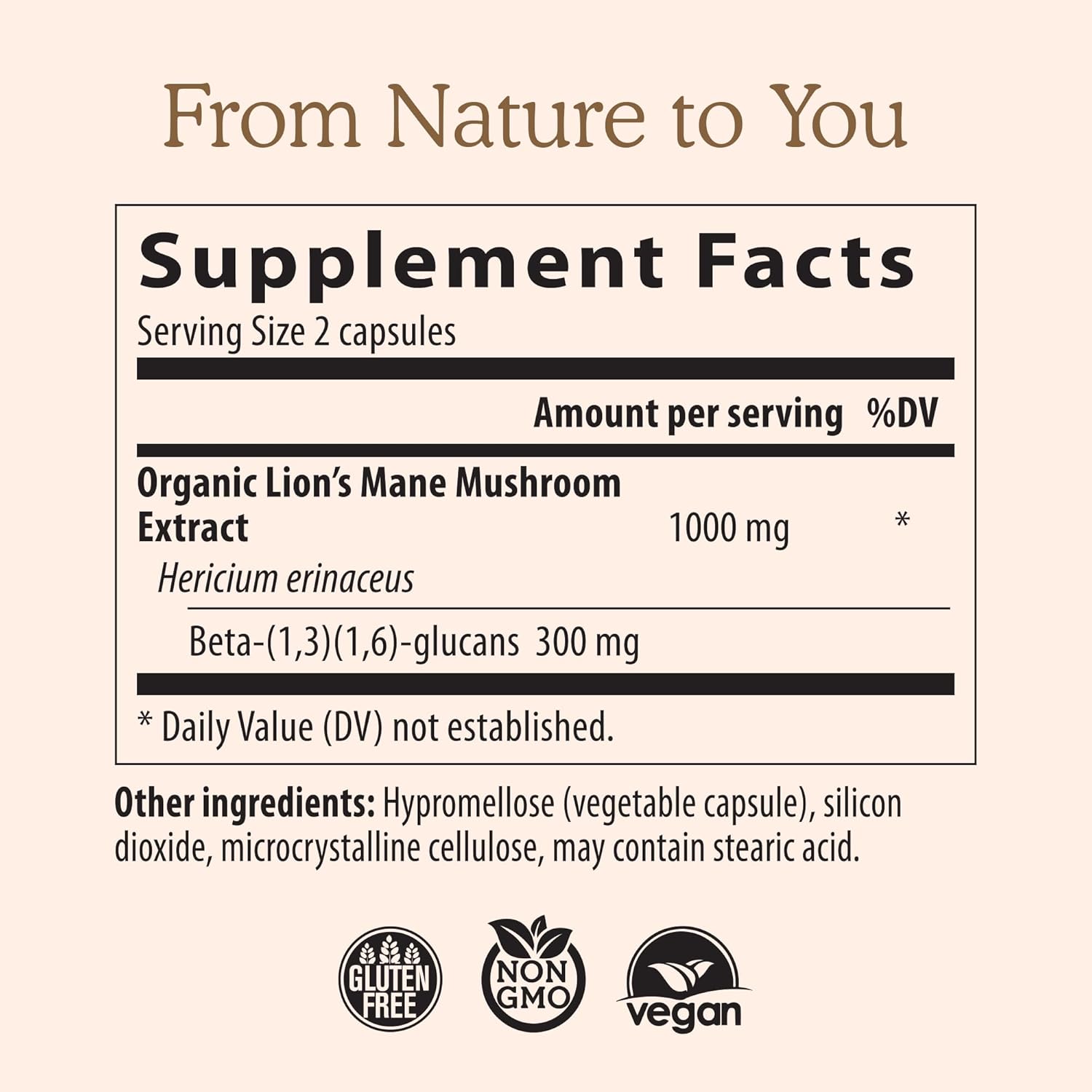 Lions Mane Mushroom Extract Capsules for Cognitive Support (120 Capsules) | Brain Boosting Supplement for Focus and Memory