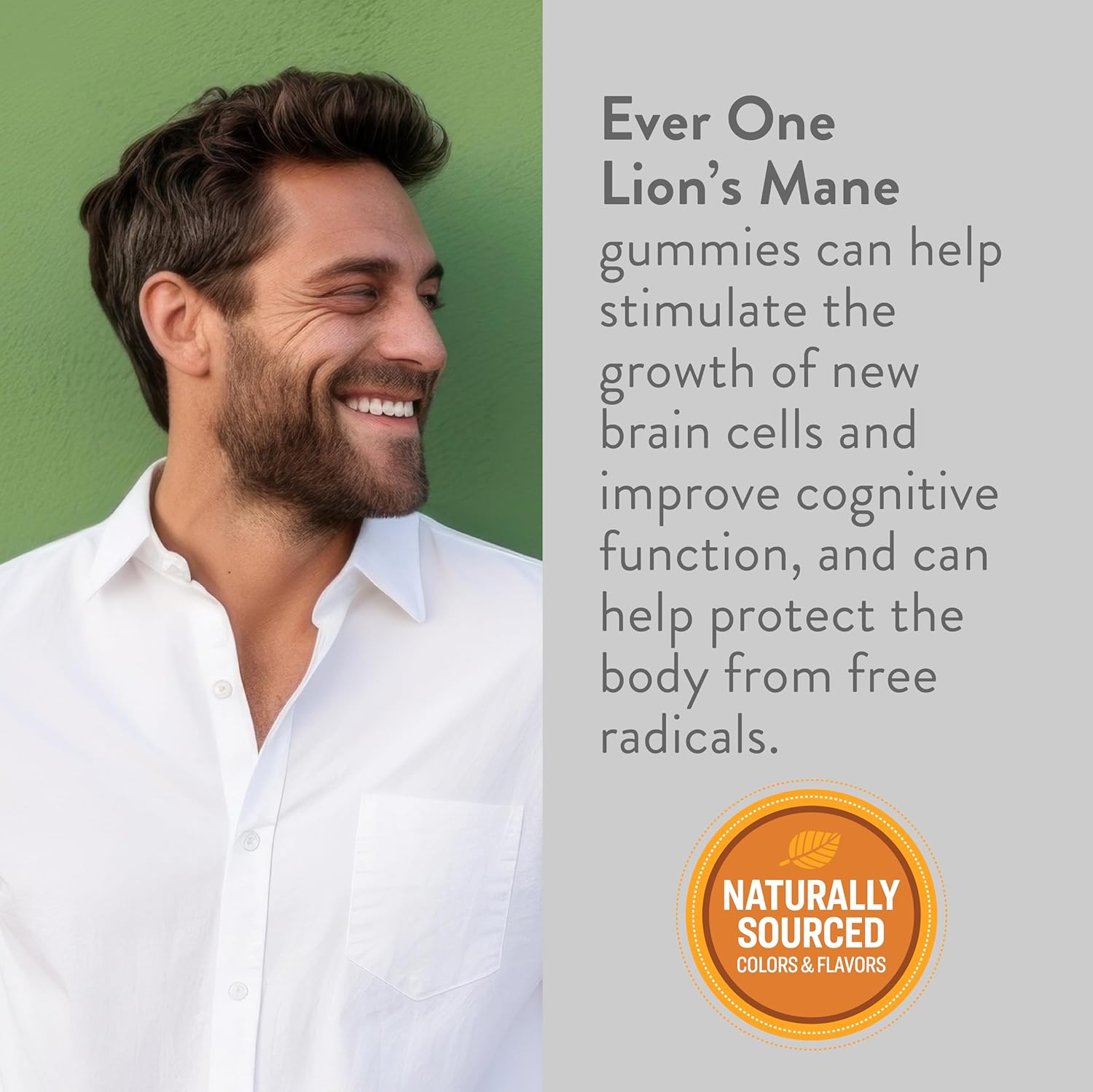 Lions Mane Mushroom Gummies for Adults - Cognitive and Nerve Support Supplement - Vegan, Gelatin Free, Gluten Free - Berry Flavored Gummies