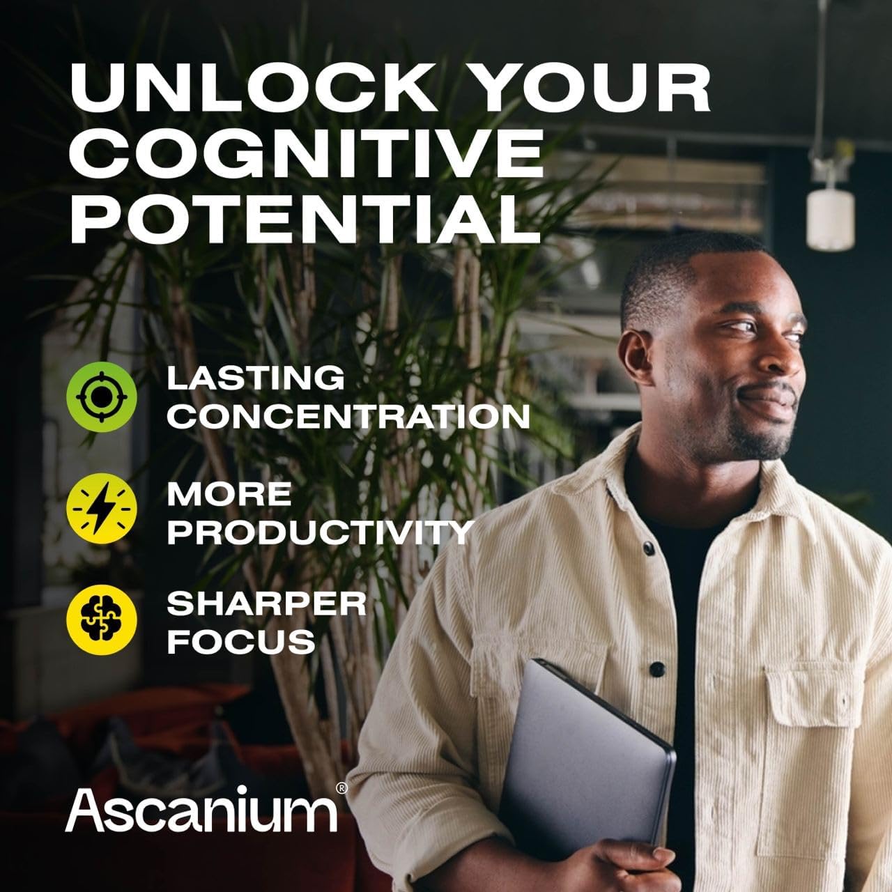 Lions Mane Mushroom Supplement with Ascanium - Updated Formula