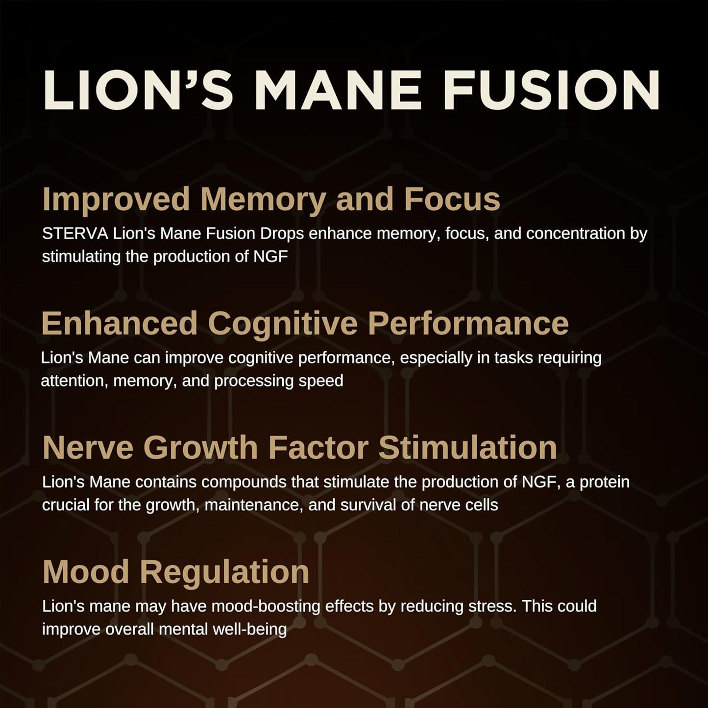 Lion’s Mane Mushroom Tincture for Cognitive Function - Liquid Supplement with B12, B6, D Vitamins - Memory, Focus, Concentration - Vegan Drops (4 Fl Oz)