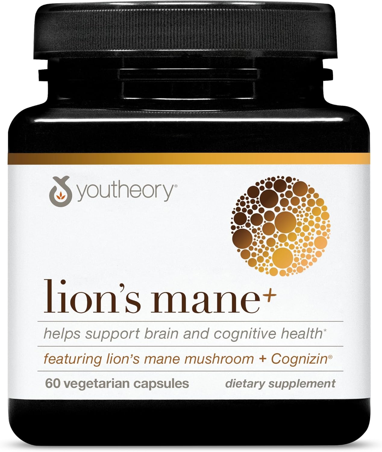 Lion's Mane Plus Mushroom Supplement with Cognizin - Promotes Focus & Brain Health - 60 Capsules
