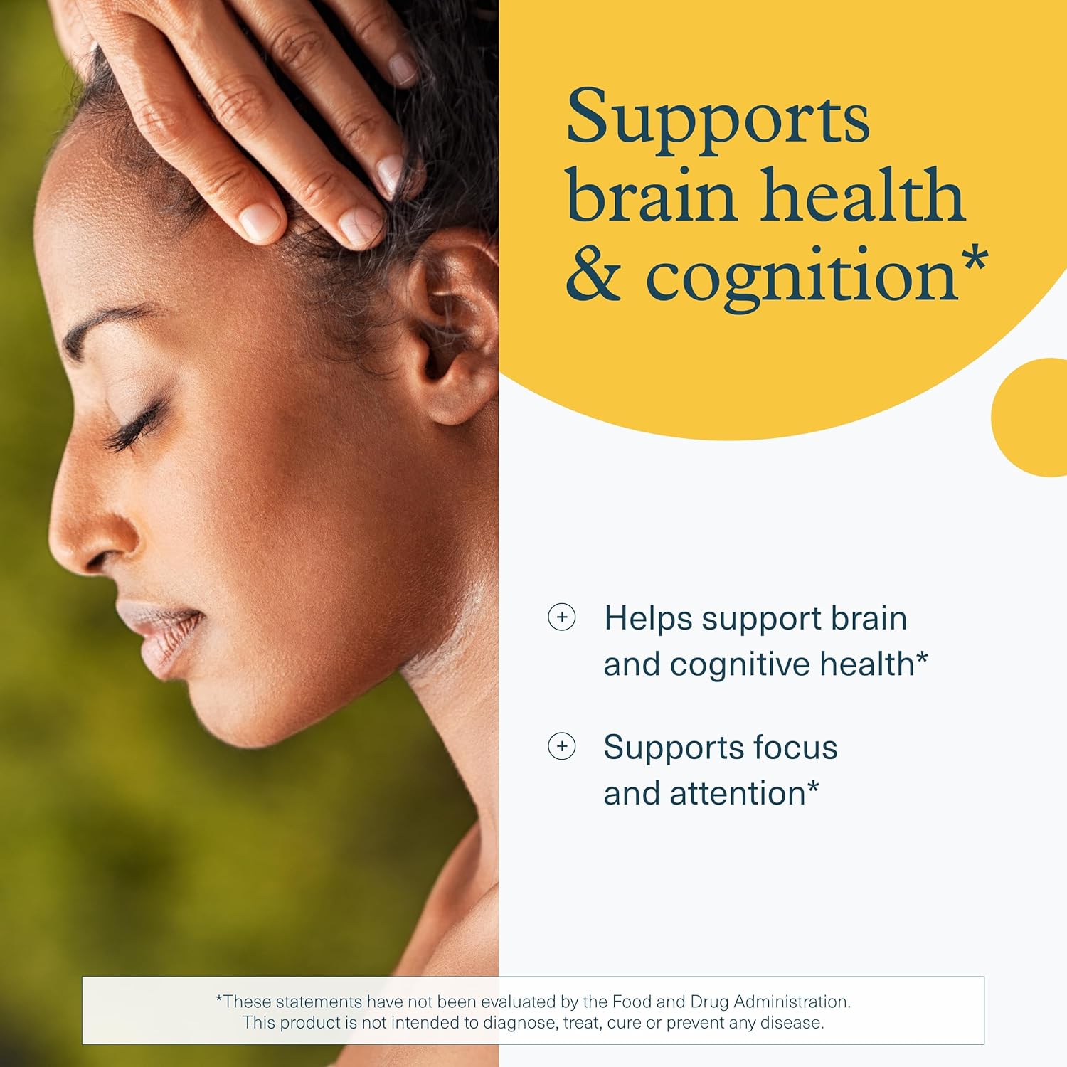 Lion's Mane Plus Mushroom Supplement with Cognizin - Promotes Focus & Brain Health - 60 Capsules