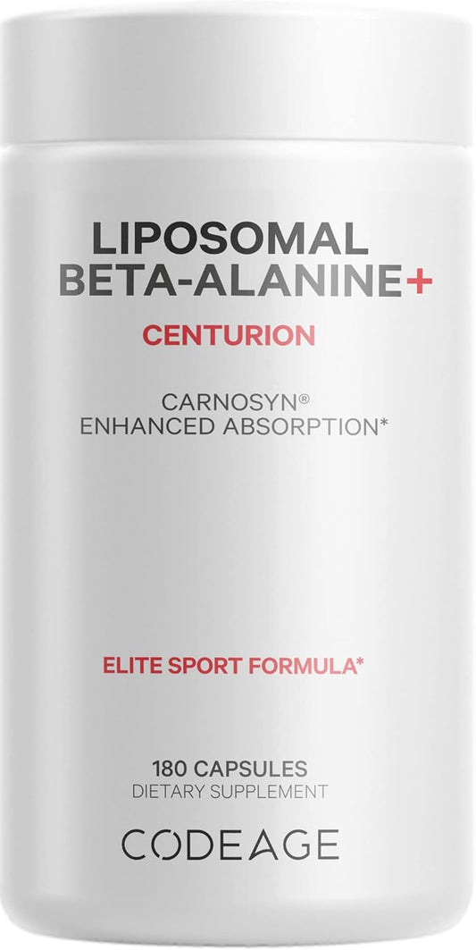 Liposomal Beta-Alanine Supplement 180 Capsules - CarnoSyn B-Alanine - Non-GMO - 2-Month Supply for Pre and Post Workout