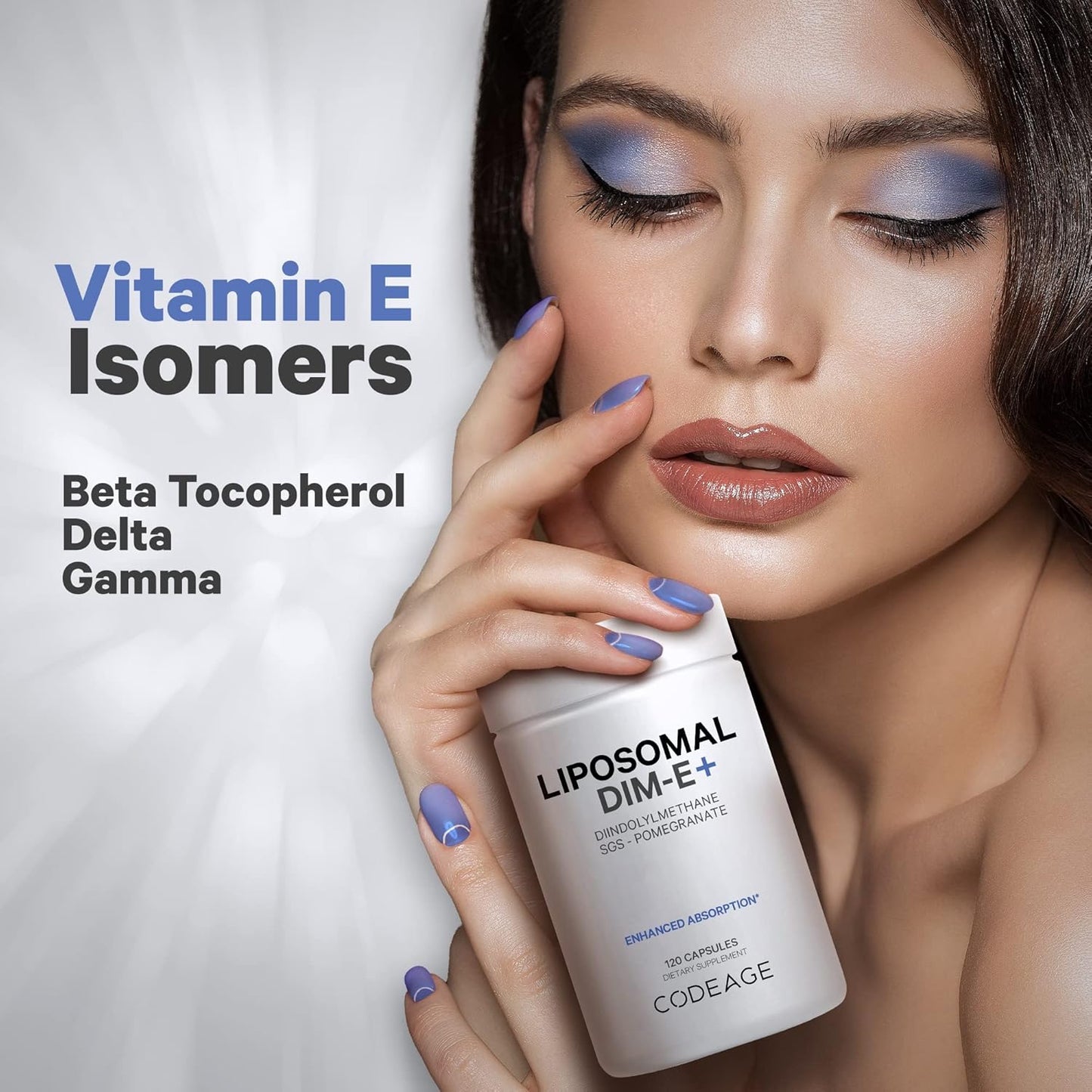 Liposomal DIM Supplement with SGS, Pomegranate, Broccoli, Vitamin E - 4 Month Supply - Gluten-Free - 120 Capsules