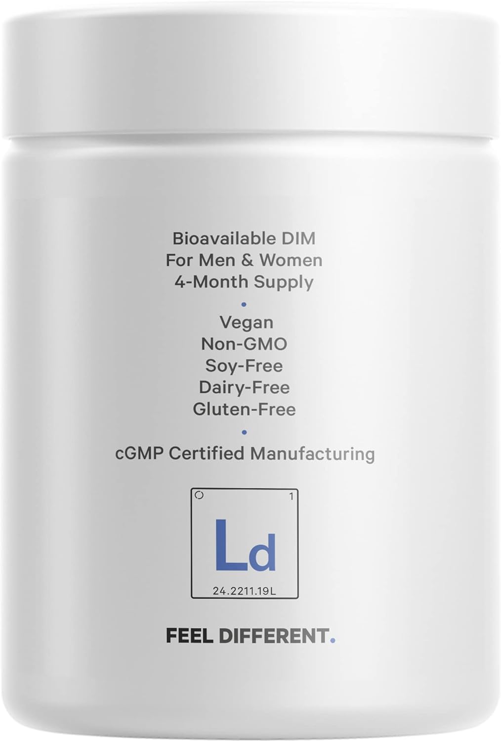 Liposomal DIM Supplement with SGS, Pomegranate, Broccoli, Vitamin E - 4 Month Supply - Gluten-Free - 120 Capsules