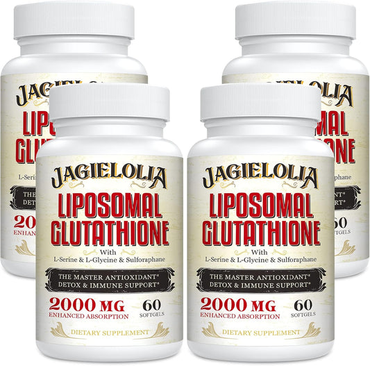 Liposomal Glutathione 2000mg Softgels with L-Serine, L-Glycine & Sulforaphane - Enhanced Absorption Formula for Antioxidant & Immune Support